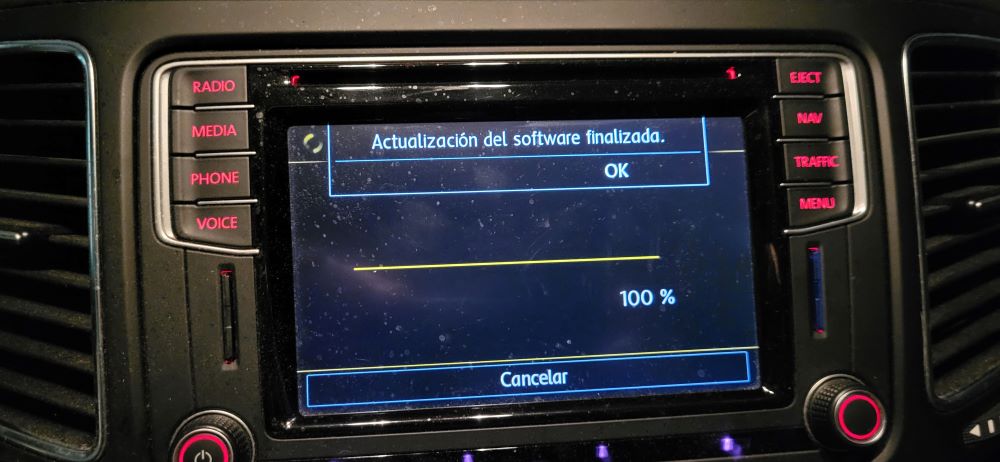 Confirmación de actualización
